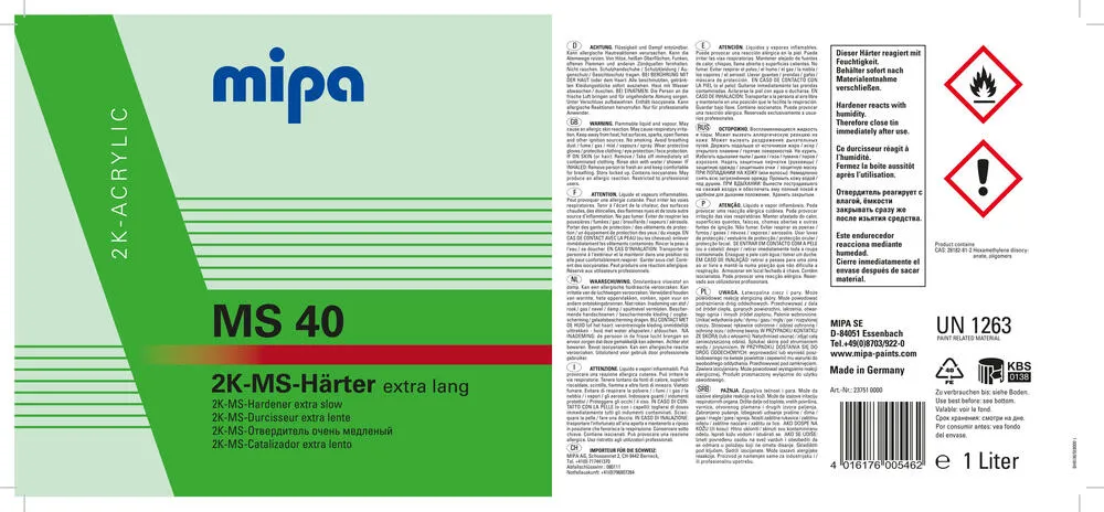 Mipa 2K-MS-Härter MS 40 Mipa 2K-MS-Härter MS 40