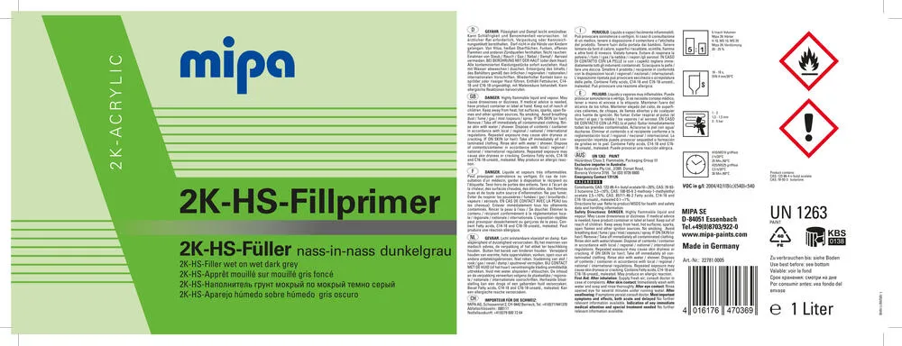 Mipa 2K-HS-Fillprimer Mipa 2K-HS-Fillprimer