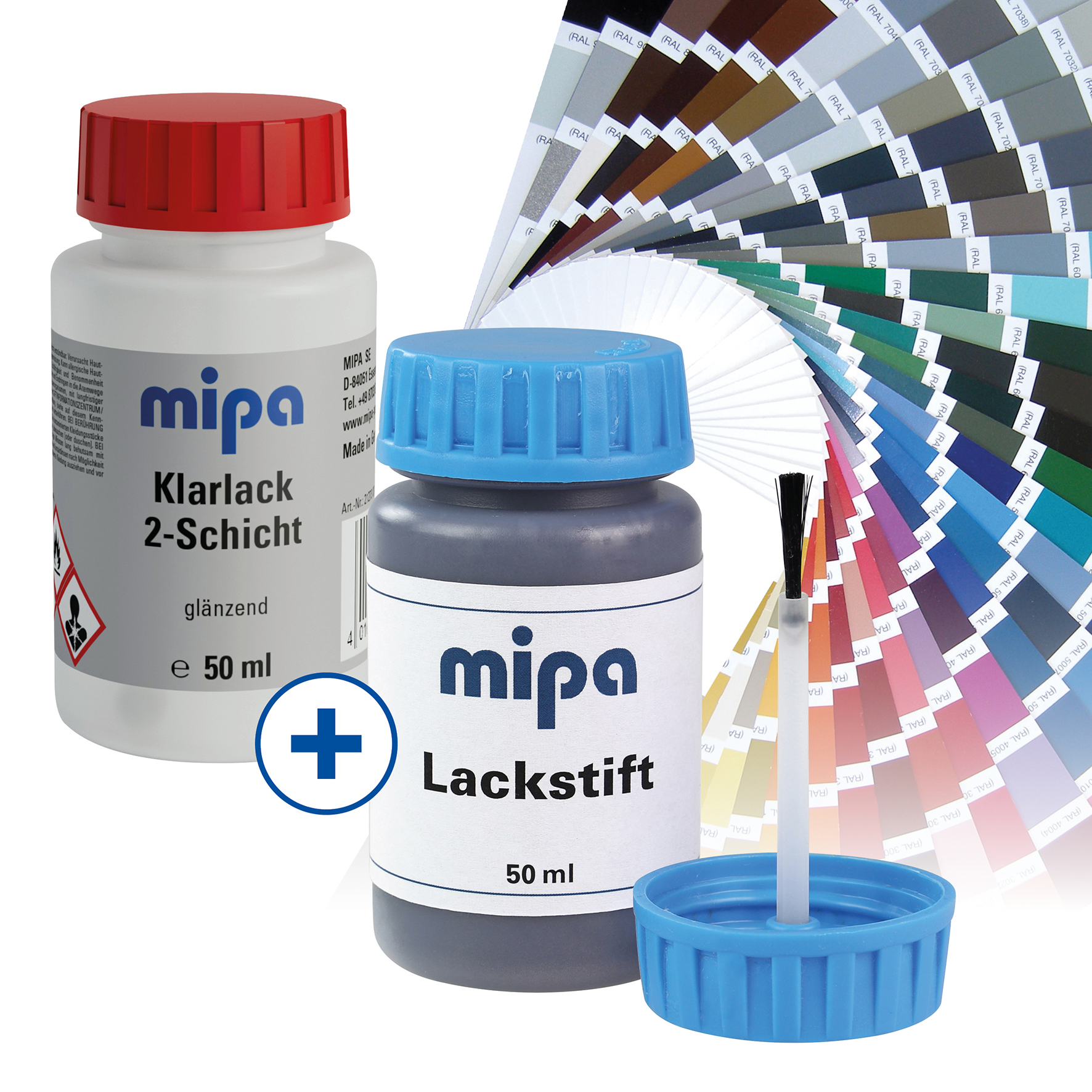 Auto Lackstift-Set, HYUNDAI, B04-ATLANTIDA (Bj. 2006-2008), + Mipa 2-Schicht Klarlack, glänzend, je 50 ml Auto Lackstift-Set, HYUNDAI, B04-ATLANTIDA (Bj. 2006-2008), + Mipa 2-Schicht Klarlack, glänzend, je 50 ml