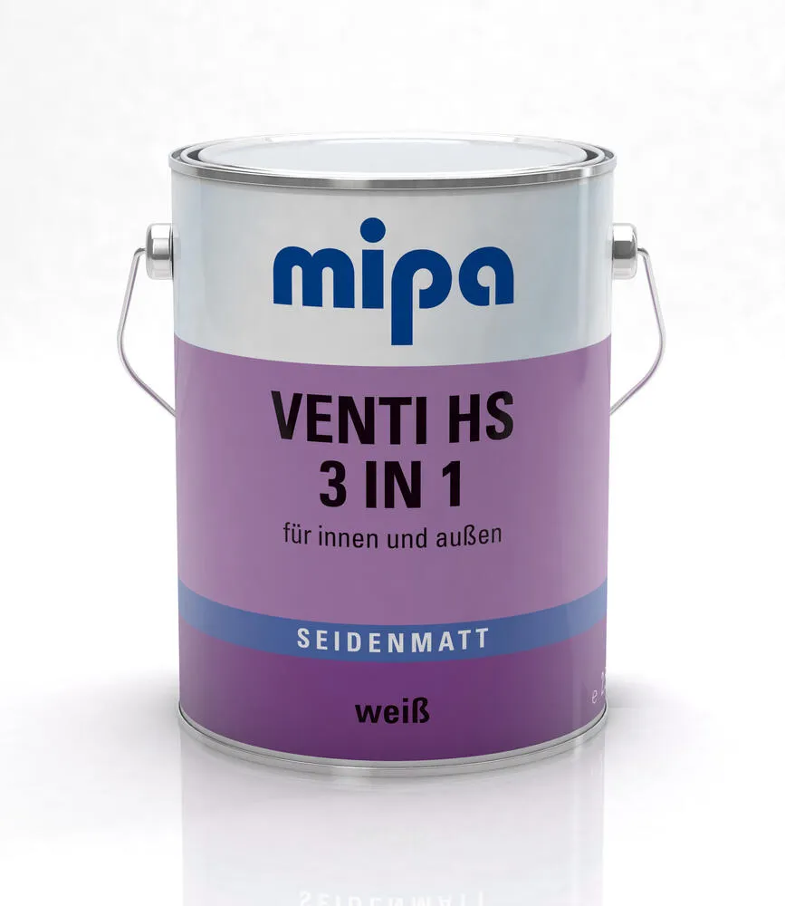 Mipa Venti HS 3in1 - Alkydharzlack, weiß, 2,5 Liter Mipa Venti HS 3in1 - Alkydharzlack, weiß, 2,5 Liter