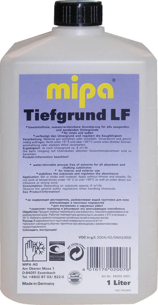 Mipa Tiefgrund LF - 1 Liter Mipa Tiefgrund LF - 1 Liter