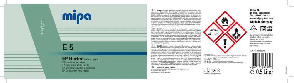 Mipa EP-Härter E5 extra kurz