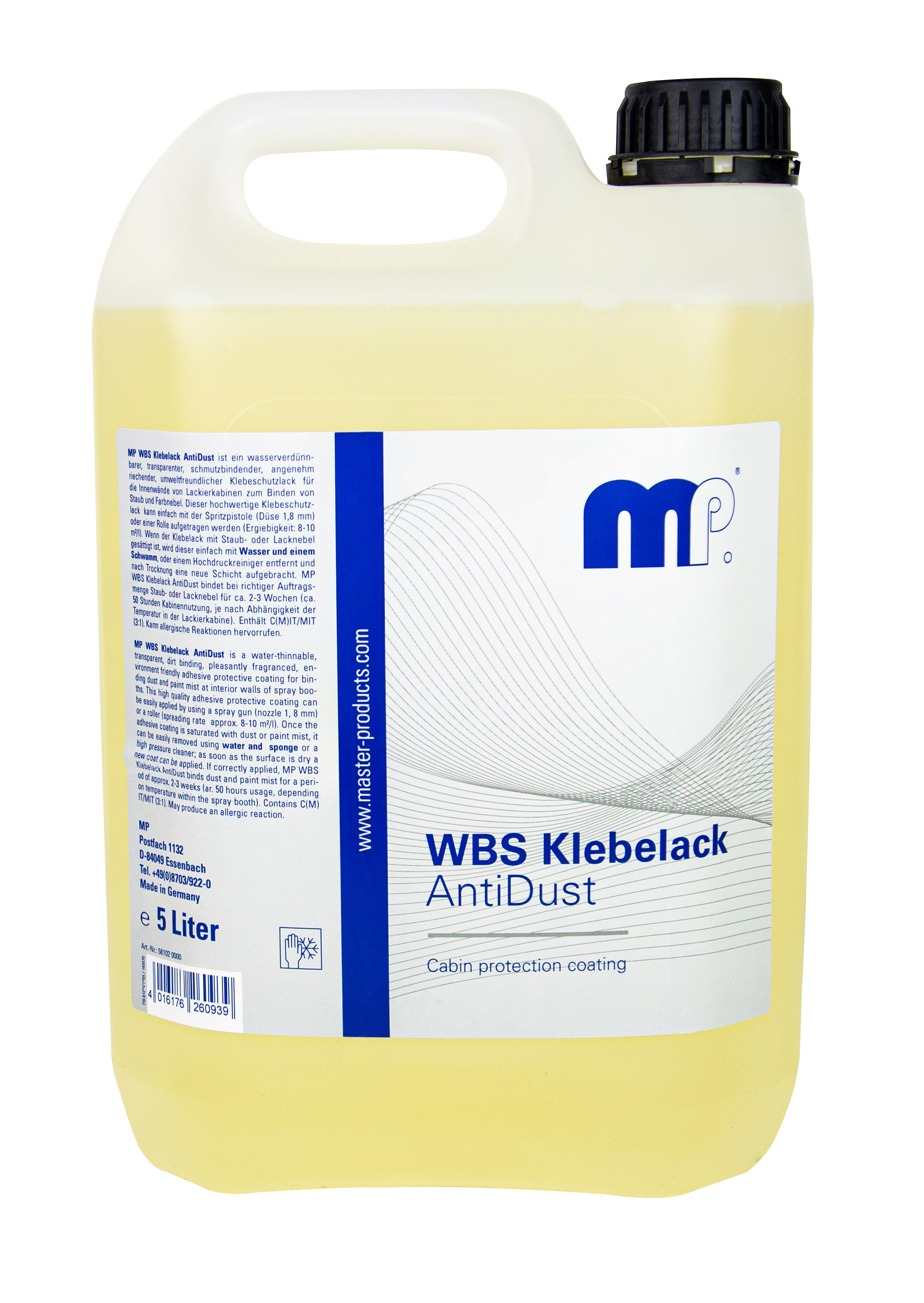 MP WBS Klebelack AntiDust, transparent, 5 Liter