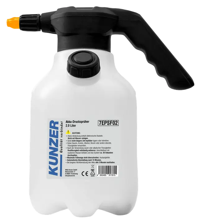 Kunzer Akku-Drucksprüher, 2.0 Liter