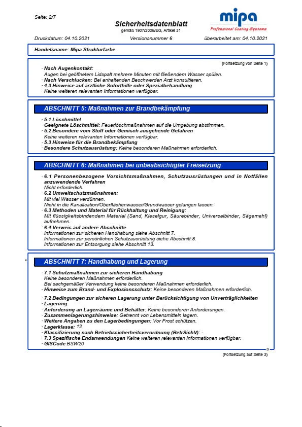 Mipa Strukturfarbe - 10 Liter Mipa Strukturfarbe - 10 Liter
