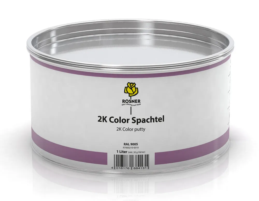 Rosner 2K Color Spachtel inkl. Härter, RAL 9005, 1 Liter Rosner 2K Color Spachtel inkl. Härter, RAL 9005, 1 Liter