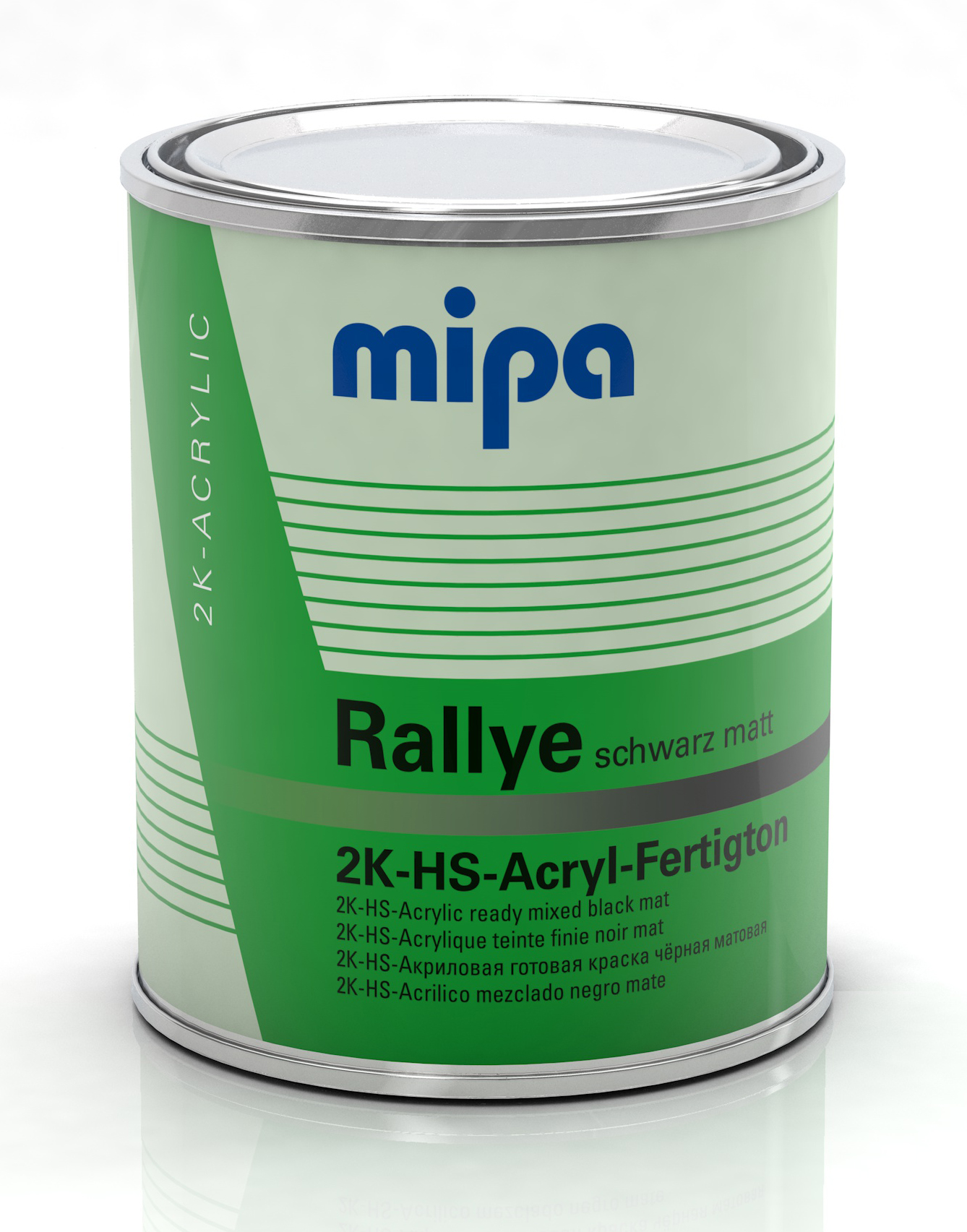 Mipa Rallye schwarz matt, 2K-HS-Acryl-Fahrzeuglack, 1 Liter
