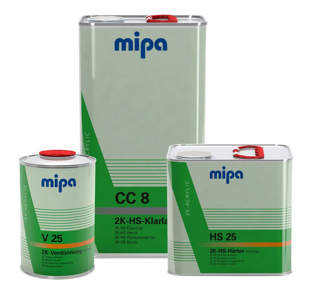 Mipa 2K-HS-Klarlack CC 8- Set - 8,5 Liter, inkl. Härter + Verdünnung Mipa 2K-HS-Klarlack CC 8- Set - 8,5 Liter, inkl. Härter + Verdünnung