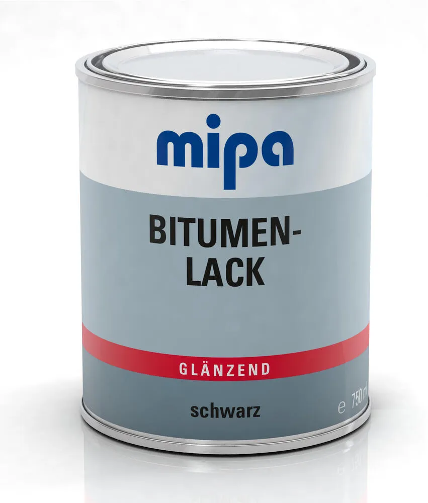 Mipa Bitumenlack glanz schwarz 750ml Dickbeschichtung Grundierung Schutzschicht Mipa Bitumenlack glanz schwarz 750ml Dickbeschichtung Grundierung Schutzschicht