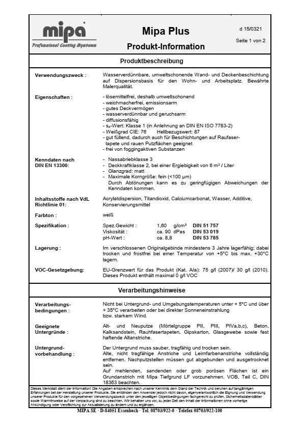 Mipa Plus - 10 Liter