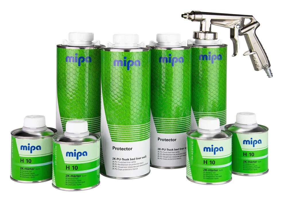 Mipa Protector Set weiss 2K PU-Transportflächen Beschichtung Versiegelung Lack Mipa Protector Set weiss 2K PU-Transportflächen Beschichtung Versiegelung Lack