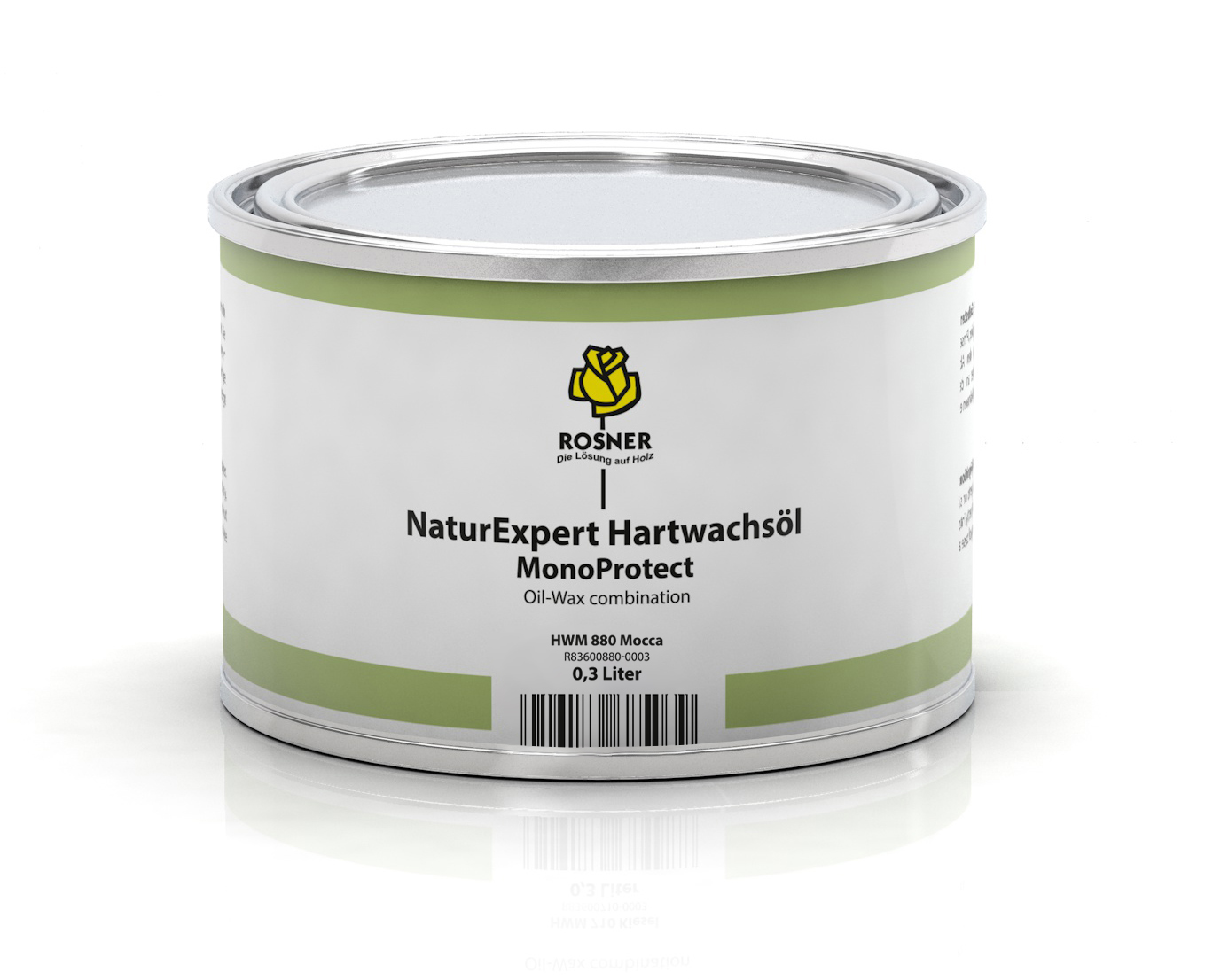 Rosner NaturExpert Hartwachsöl MonoProtect,Lösemittelfreies 1K/2K-Hartwachsöl, 880 Mocca, 0,3 Liter