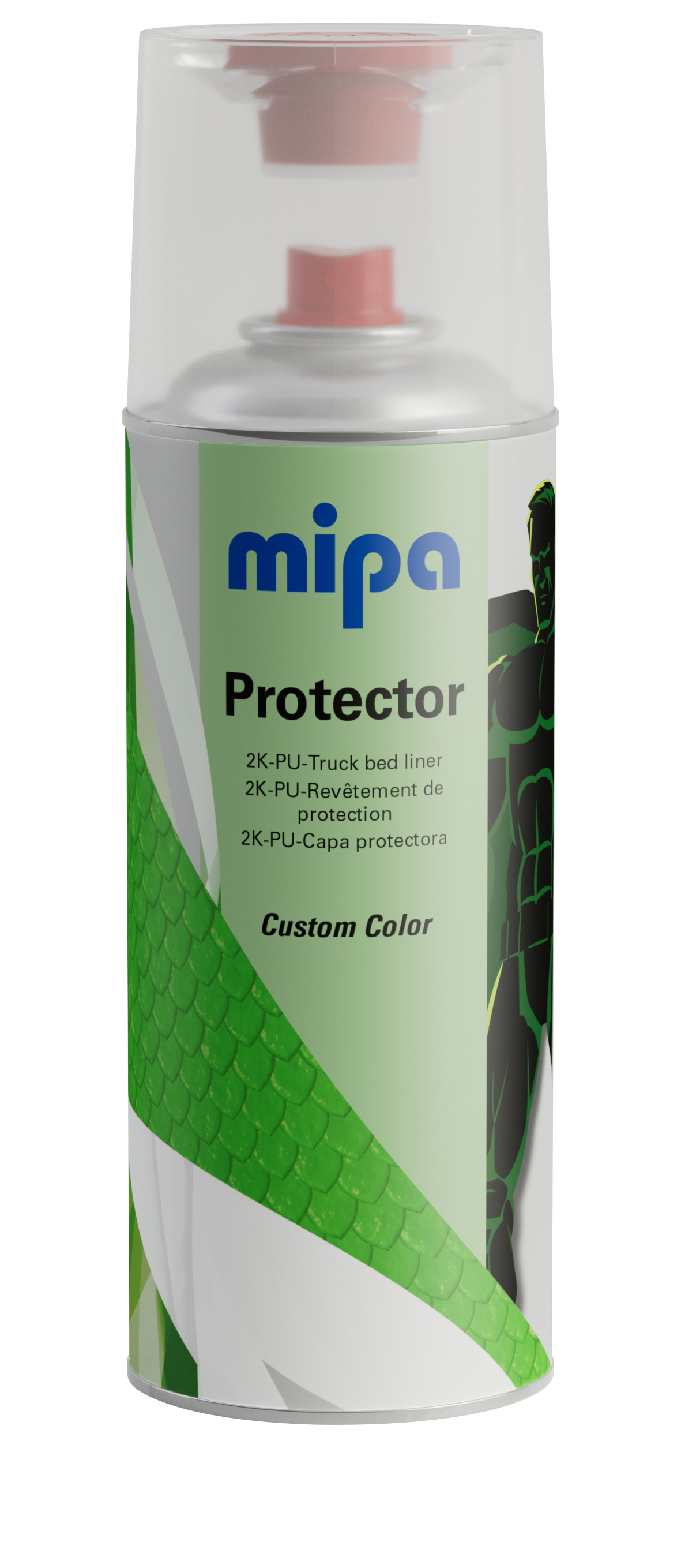 Mipa Protector 2K-Spray Eisenglimmer 2K-Lackspray inkl. Härter, Strukturlack, DB 703, 400 ml