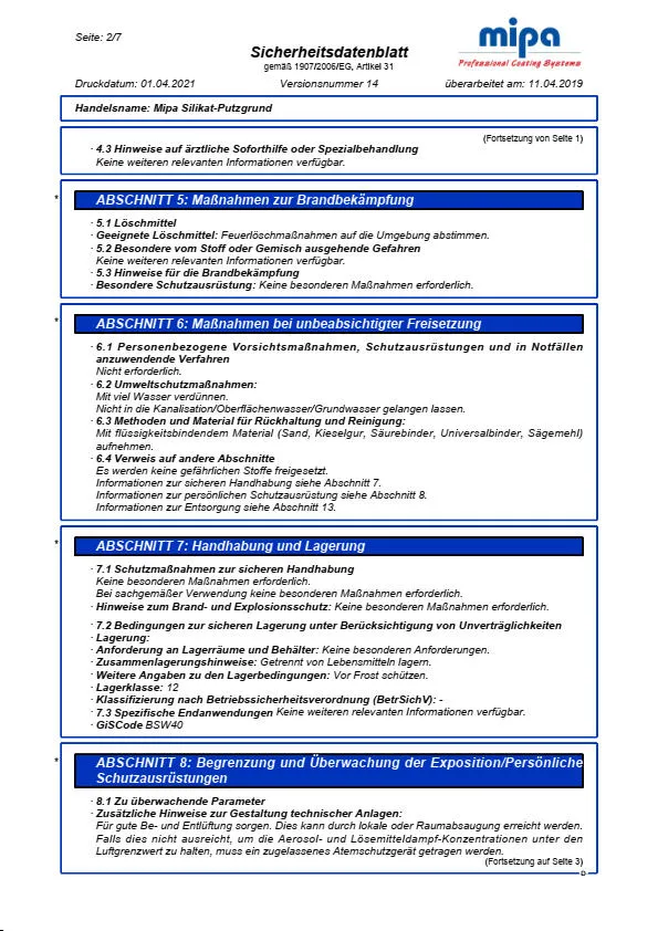 Mipa Silikat-Putzgrund - 15 kg Mipa Silikat-Putzgrund - 15 kg