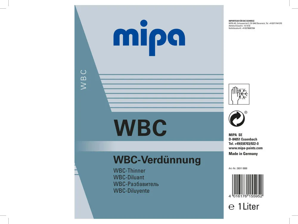 Mipa WBC Verdünnung Wasser Verdünnung WBC Lack Autolack 1 Liter