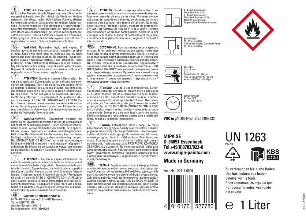 Mipa 2K-Multifiller Mipa 2K-Multifiller