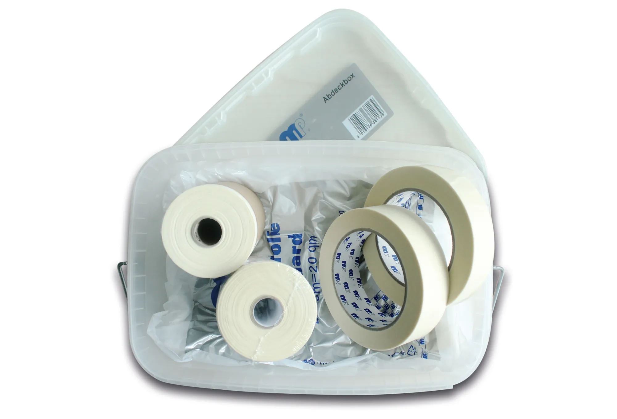MP Abdeckbox inkl. Klebeband, Abdeckfolie, Abdeckpapier MP Abdeckbox inkl. Klebeband, Abdeckfolie, Abdeckpapier