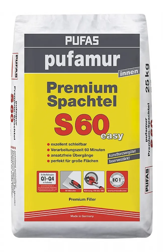 Pufamur Premium Spachtel S 60 easy, 25 kg, Nr. 032406000 Pufamur Premium Spachtel S 60 easy, 25 kg, Nr. 032406000
