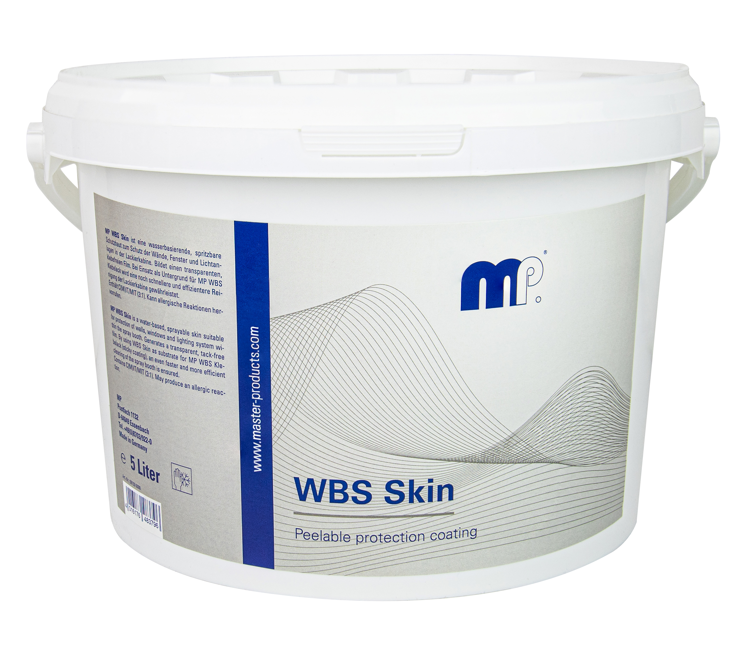 MP WBS Skin, spritzbare Schutzhaut für Lackierkabine, transparent, 5 Liter