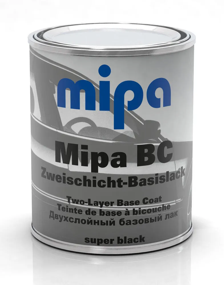 Mipa BC-Ready mixed 2-Schicht-Basislack Super Black 1 Liter Mipa BC-Ready mixed 2-Schicht-Basislack Super Black 1 Liter