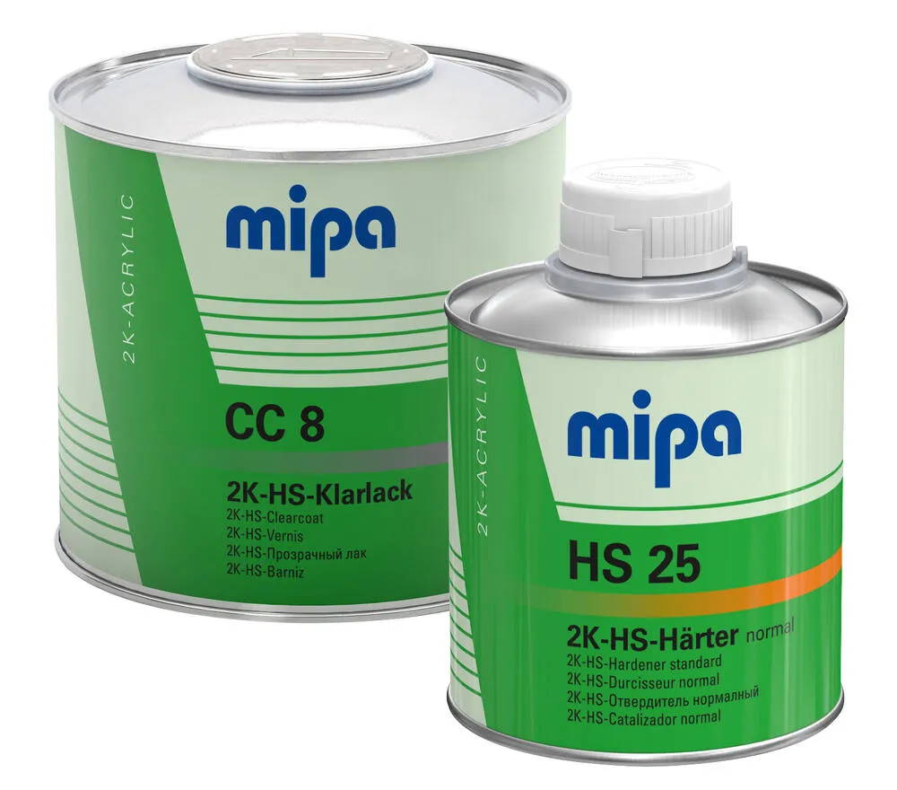 Mipa 2K-HS-Klarlack CC 8- Set, 0,75 Liter, inkl. Härter Mipa 2K-HS-Klarlack CC 8- Set, 0,75 Liter, inkl. Härter