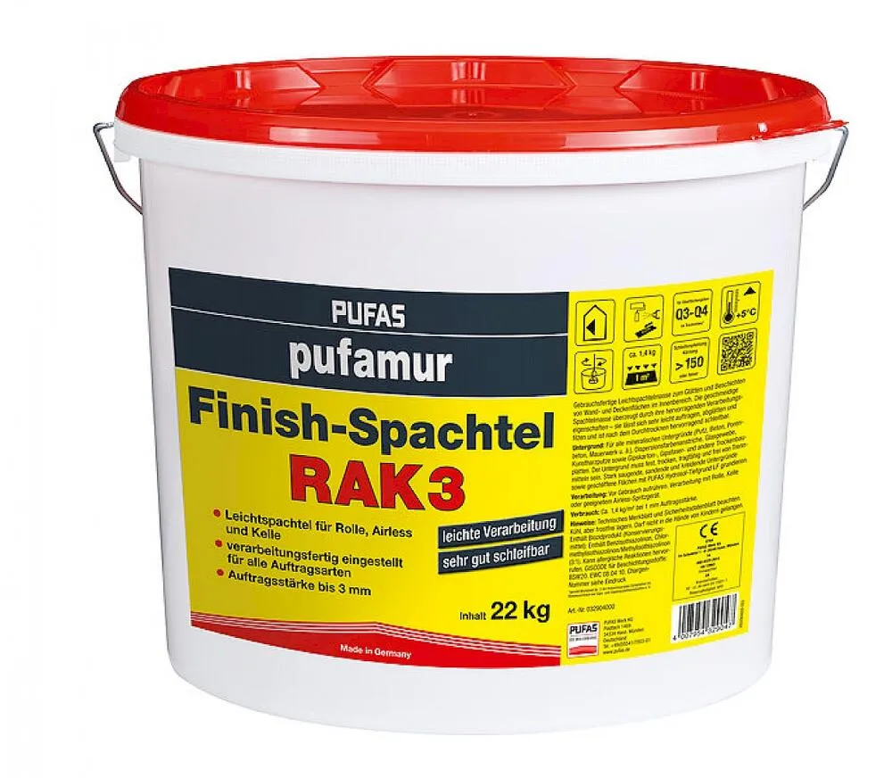 Pufamur Finish-Spachtel RAK 3, 22 kg Pufamur Finish-Spachtel RAK 3, 22 kg
