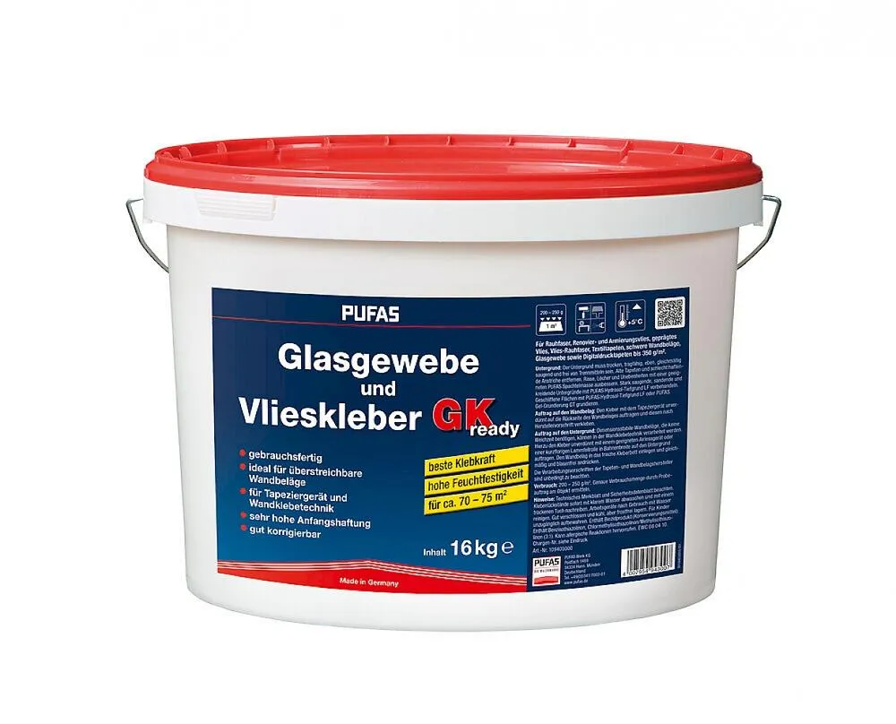 Pufas Glasgewebe- und Vlieskleber GK Ready, 16 kg, Nr. 109403000