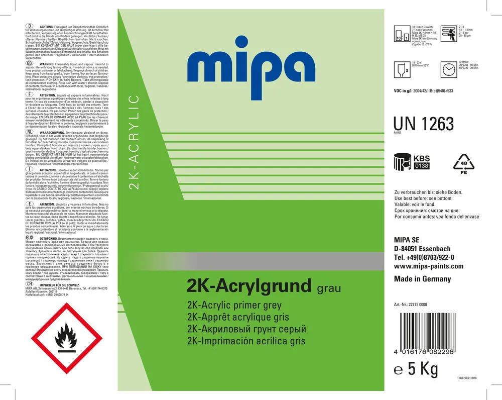 Mipa 2K-Acrylgrund grau