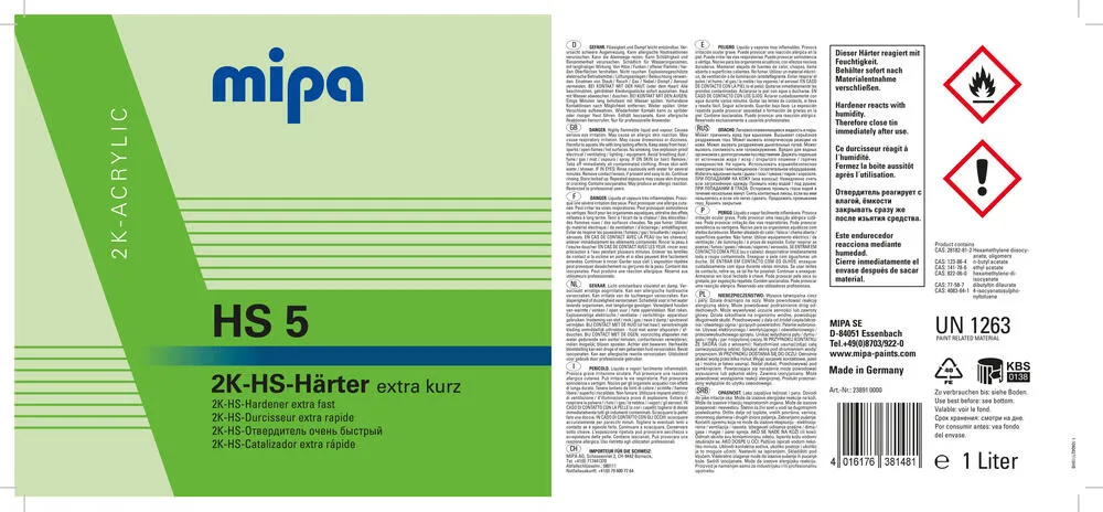 Mipa 2K-HS-Härter HS 5