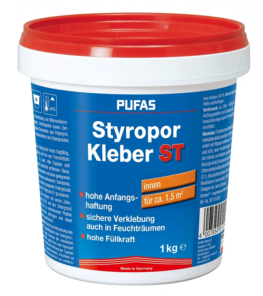 Pufas Styropor-Kleber ST, 1 kg, Nr. 065 Pufas Styropor-Kleber ST, 1 kg, Nr. 065