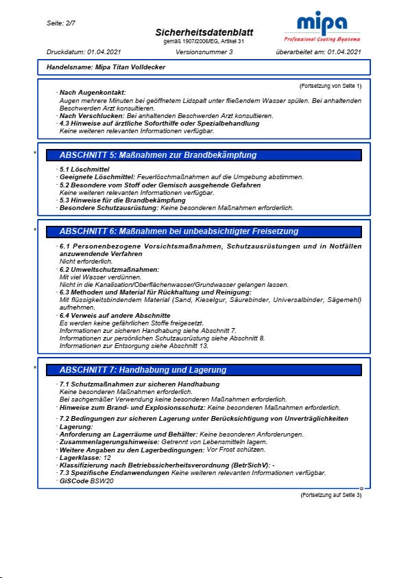 Mipa Titan Volldecker - 2,5 Liter Mipa Titan Volldecker - 2,5 Liter