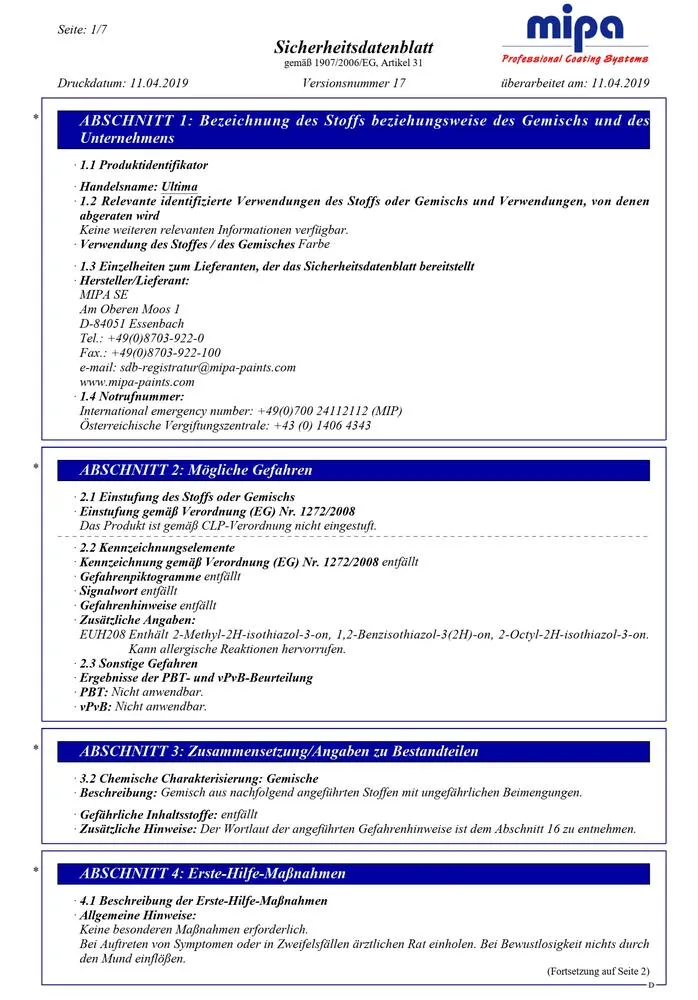 Mipa Ultima - 5 Liter Mipa Ultima - 5 Liter