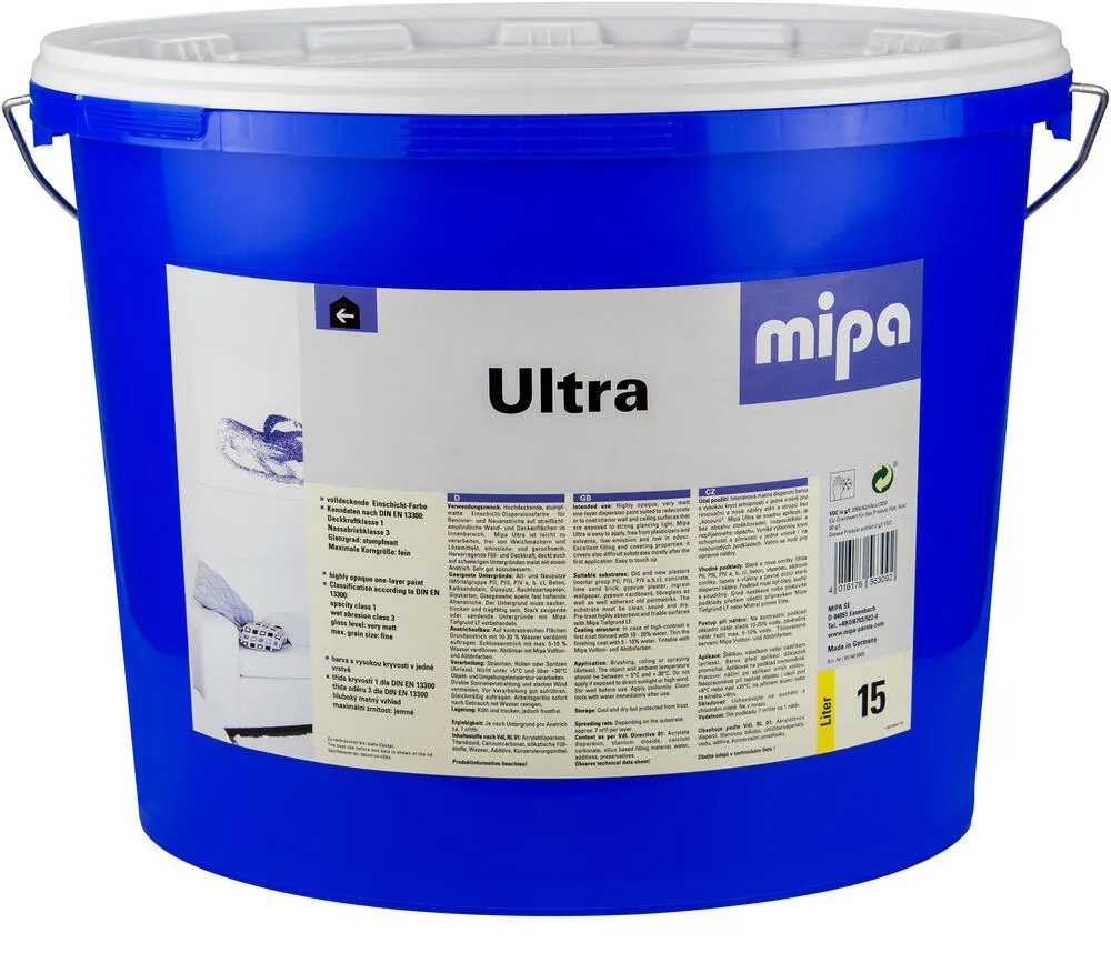 Mipa Ultra Wandfarbe - 15 Liter Mipa Ultra Wandfarbe - 15 Liter