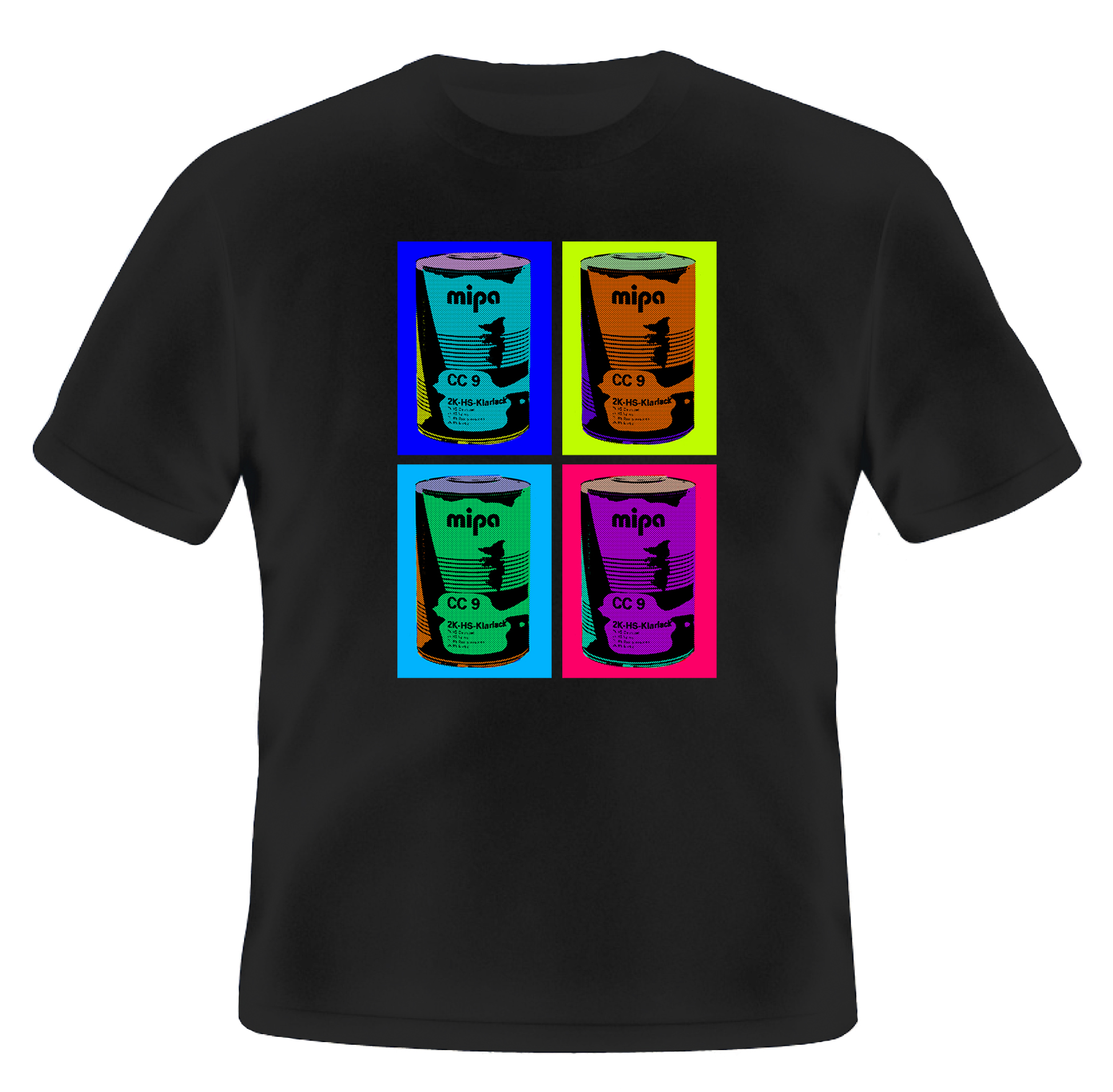 Mipa T-Shirt Pop Art, schwarz