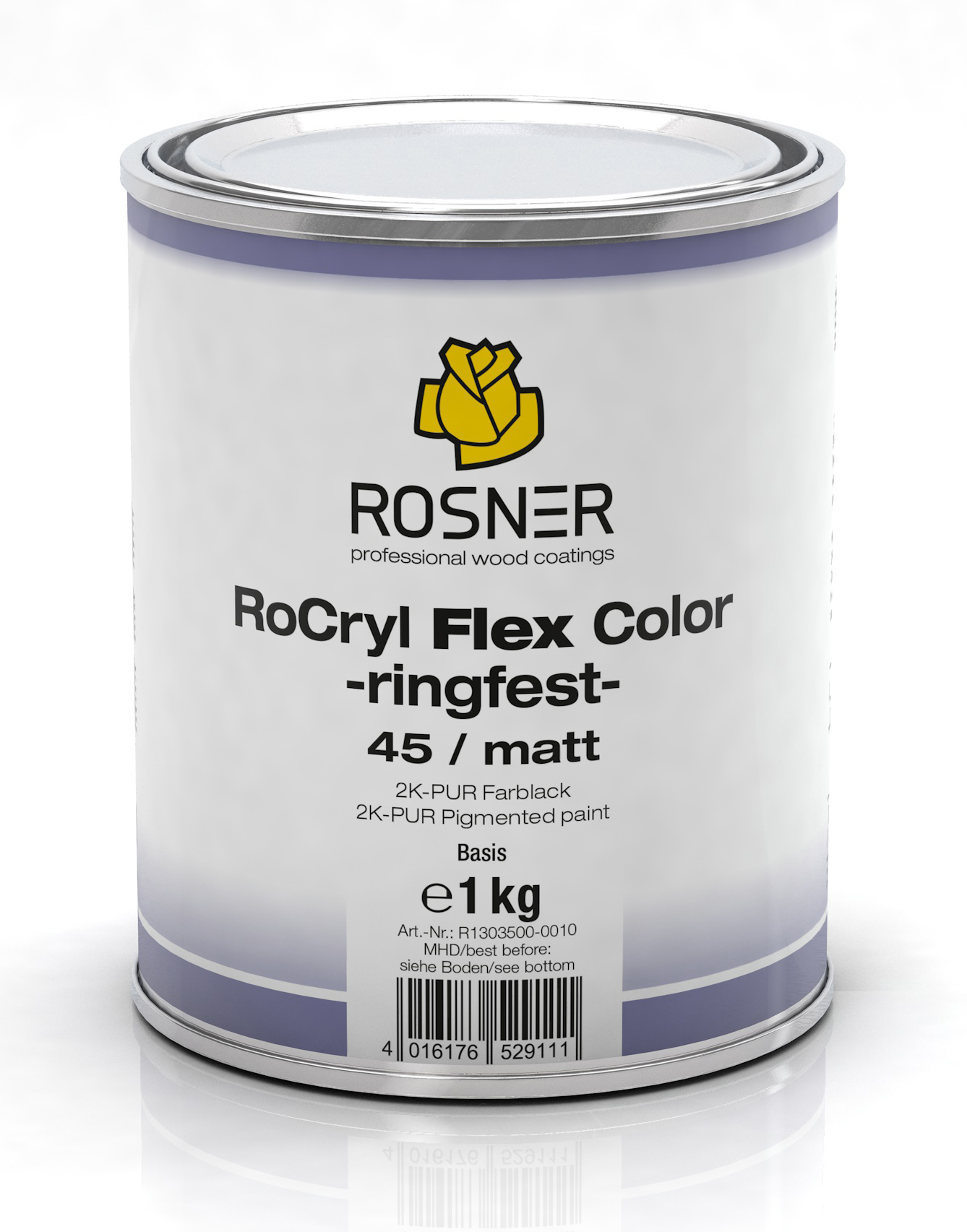 Rosner RoCryl Flex Color ringfest matt 1 kg - RAL Farbtöne nach Farbgruppe 1