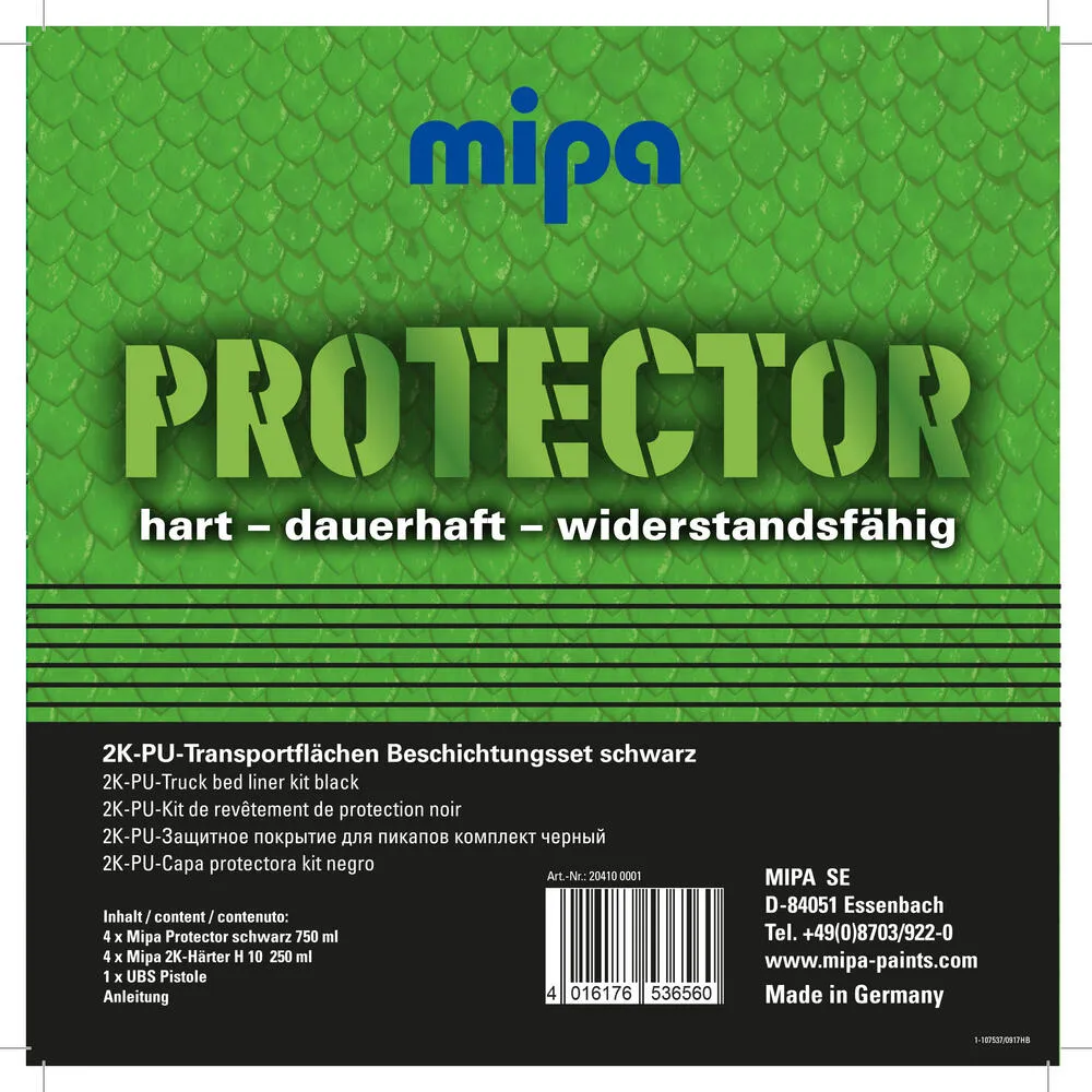 Mipa Protector Set schwarz 2K PU-Transportflächen Beschichtung Versiegelung Lack