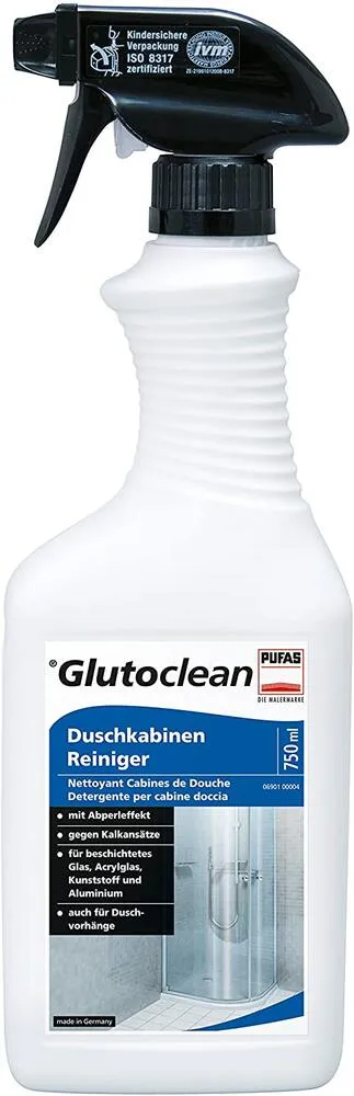 PUFAS Glutoclean Duschkabinen Bad Reiniger 750ml Abperleffekt