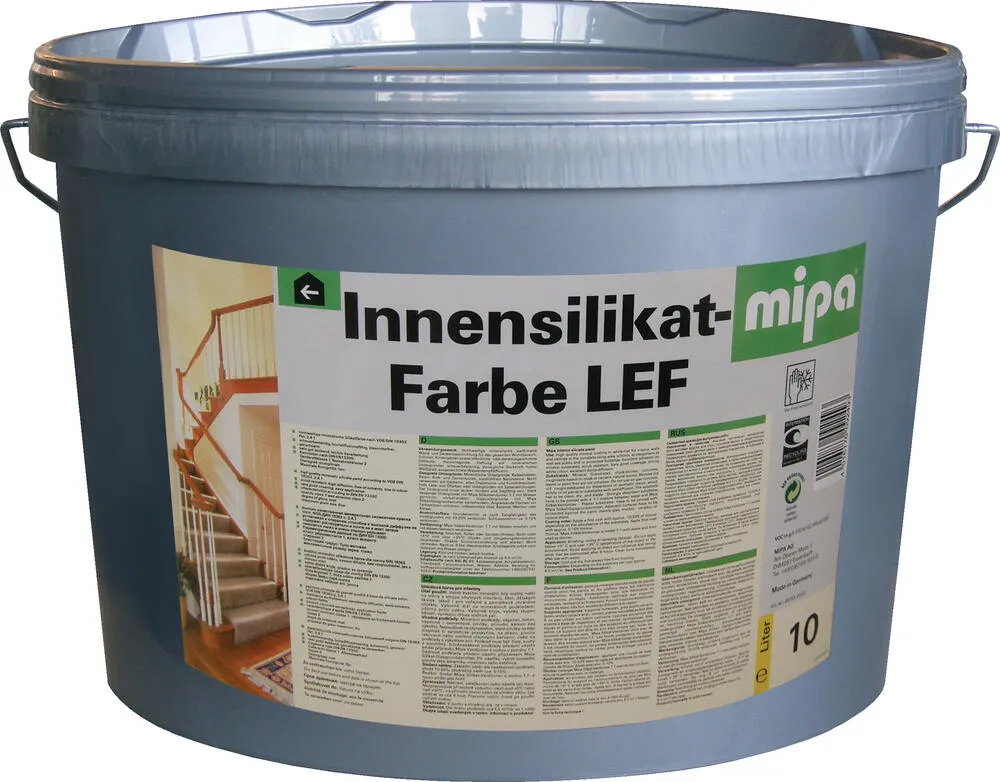 Mipa Innensilikat-Farbe LEF Innenwandfarbe Deckenanstriche lösmittelfrei Mipa Innensilikat-Farbe LEF Innenwandfarbe Deckenanstriche lösmittelfrei