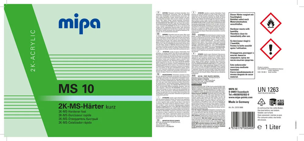 Mipa 2K-MS-Härter MS 10 Mipa 2K-MS-Härter MS 10