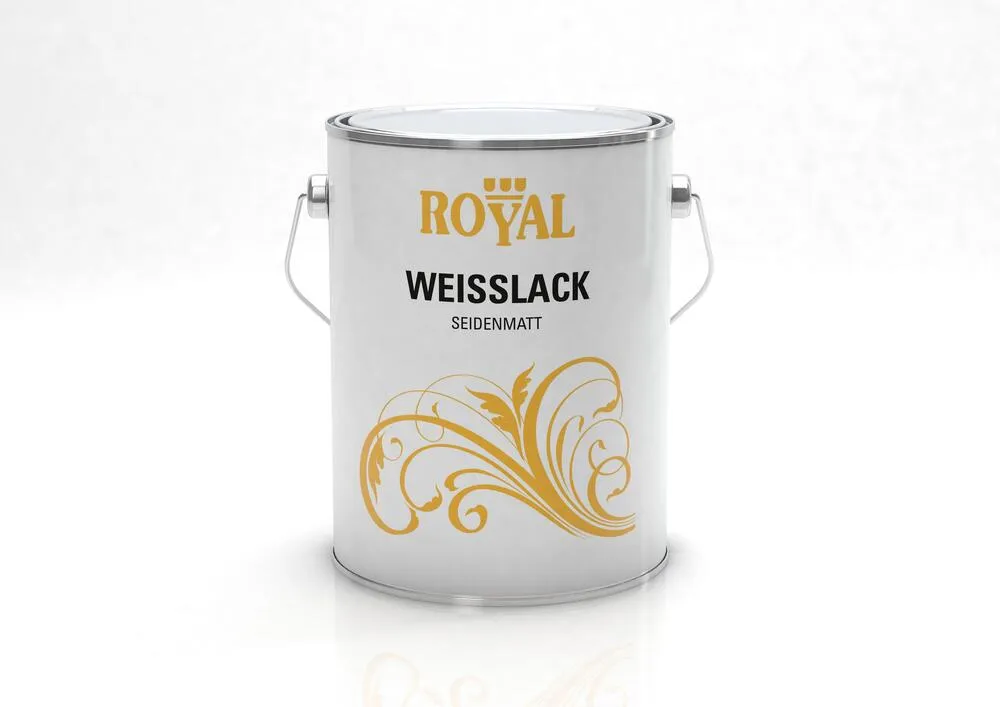 Royal Weißlack seidenmatt Holzlack Alkydharzlack Schlussbeschichtung Royal Weißlack seidenmatt Holzlack Alkydharzlack Schlussbeschichtung
