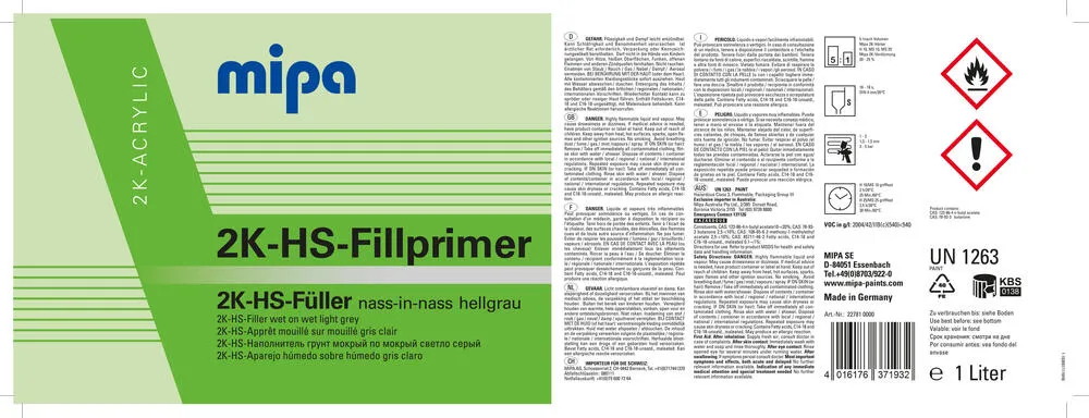Mipa 2K-HS-Fillprimer Mipa 2K-HS-Fillprimer