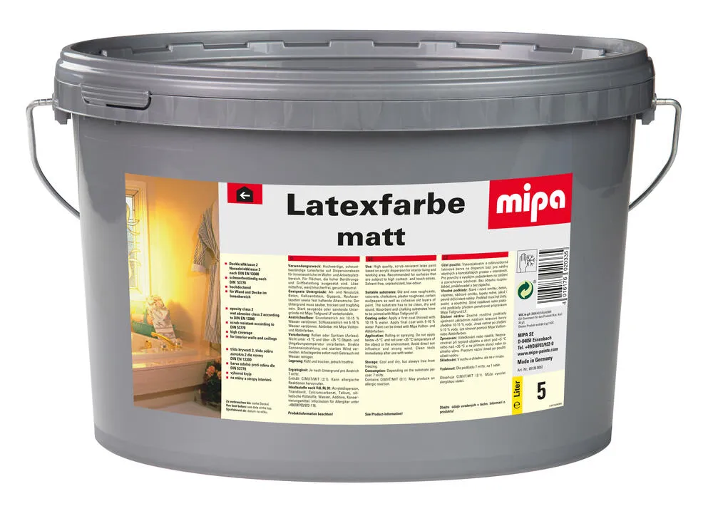Mipa Latexfarbe matt 5 Liter Mipa Latexfarbe matt 5 Liter