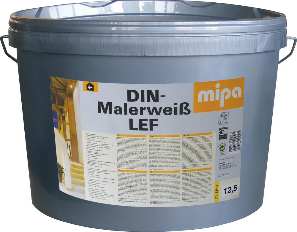 Mipa DIN-Malerweiss - 12,5 Liter Mipa DIN-Malerweiss - 12,5 Liter