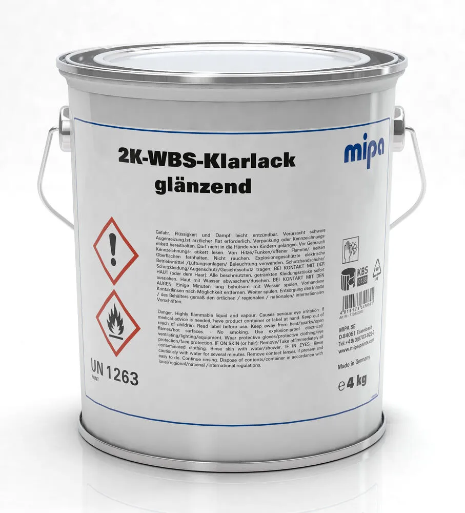 Mipa 2K-WBS-Klarlack glänzend - 4 kg Mipa 2K-WBS-Klarlack glänzend - 4 kg