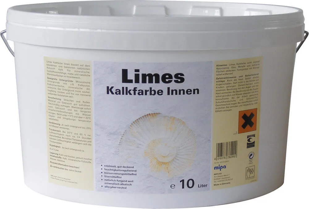 Mipa Limes Kalkfarbe Innen - 10 Liter Mipa Limes Kalkfarbe Innen - 10 Liter