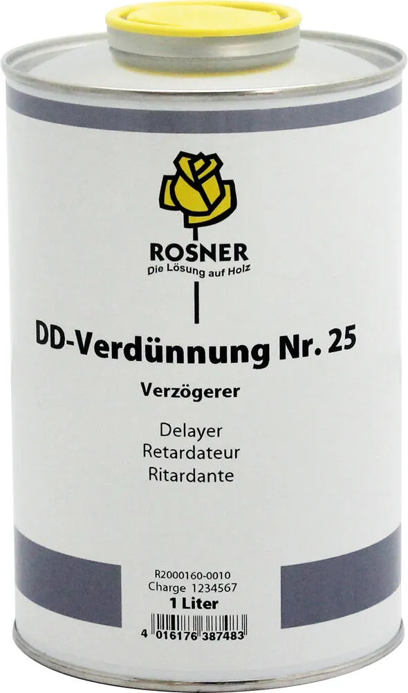 Rosner DD-Verdünnung Nr. 25 Einstellverdünnung Trocknungsverzögerer Holzlacke Rosner DD-Verdünnung Nr. 25 Einstellverdünnung Trocknungsverzögerer Holzlacke