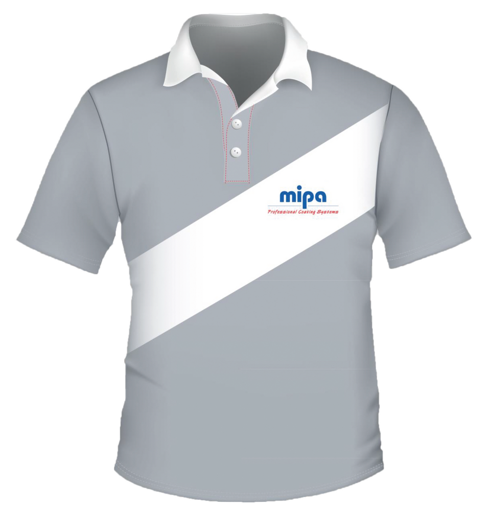 Mipa Polo-Shirt Greyline, bestickt Mipa Polo-Shirt Greyline, bestickt