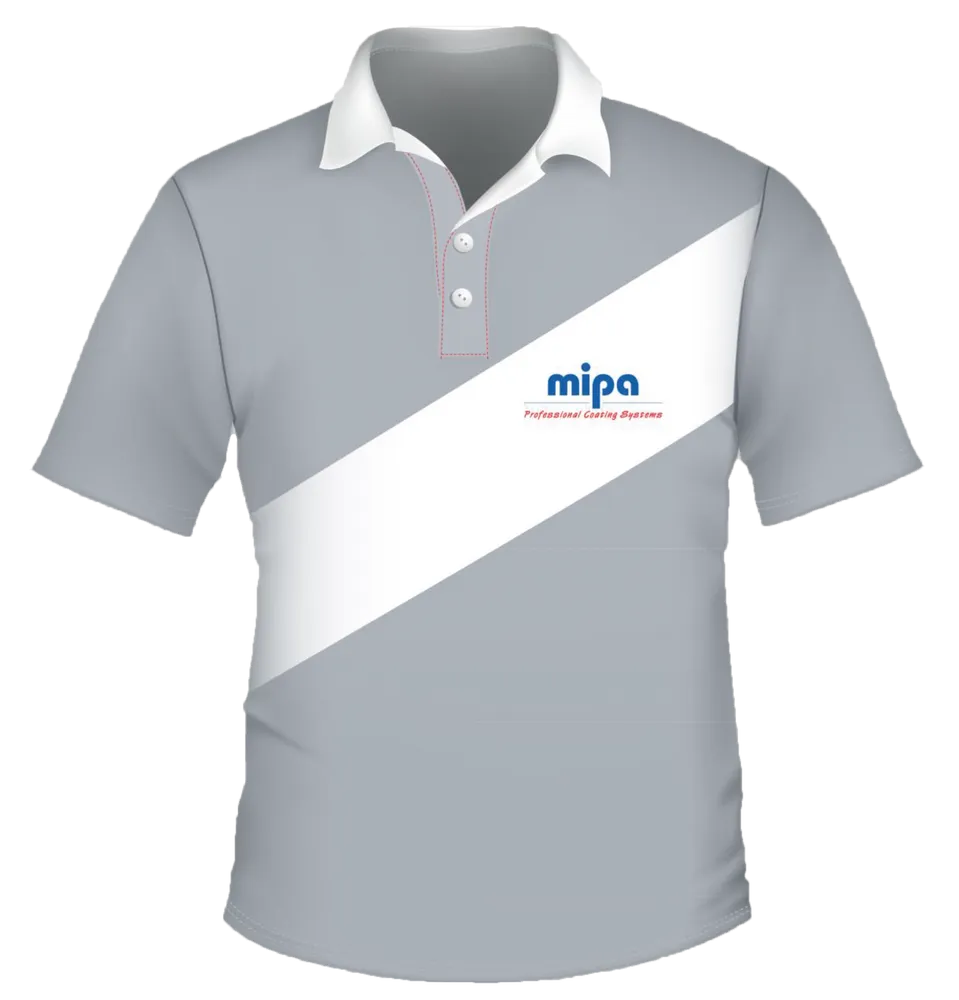 Mipa Polo-Shirt Greyline, bestickt