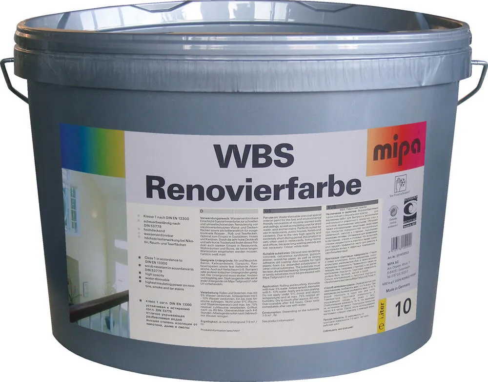 Mipa WBS Renovierfarbe - 10 Liter Mipa WBS Renovierfarbe - 10 Liter