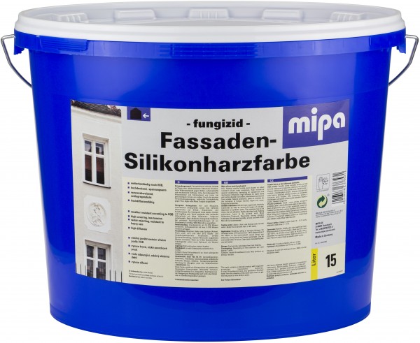Mipa Fassaden-Silikonharzfarbe fungizid - 15 Liter